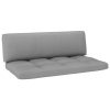 Pallet Cushions 3 pcs Polyester – Grey, Middle Sofa