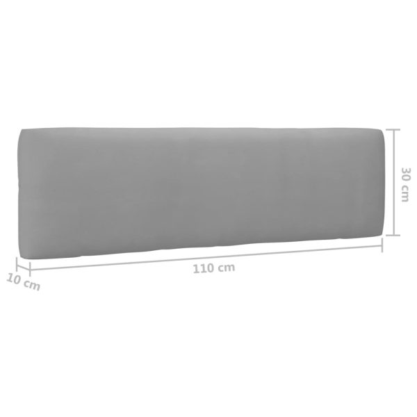 Pallet Cushions 3 pcs Polyester – Grey, Middle Sofa