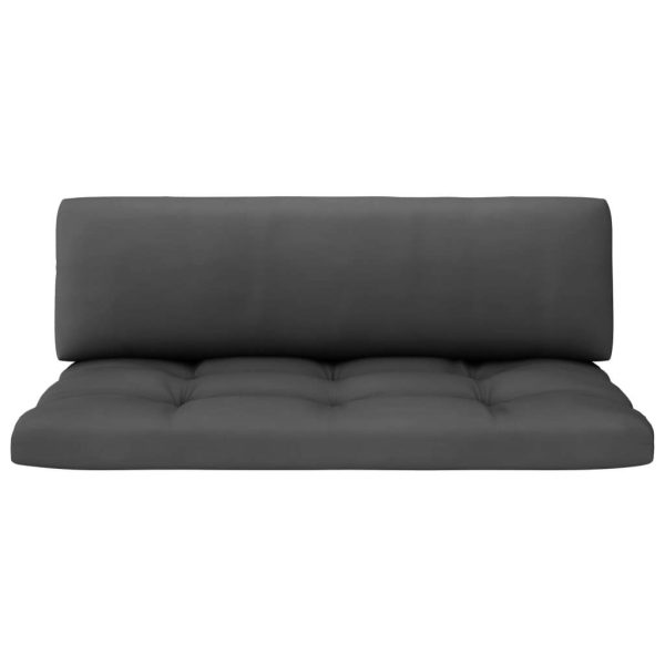 Pallet Cushions 3 pcs Polyester – Grey, Middle Sofa