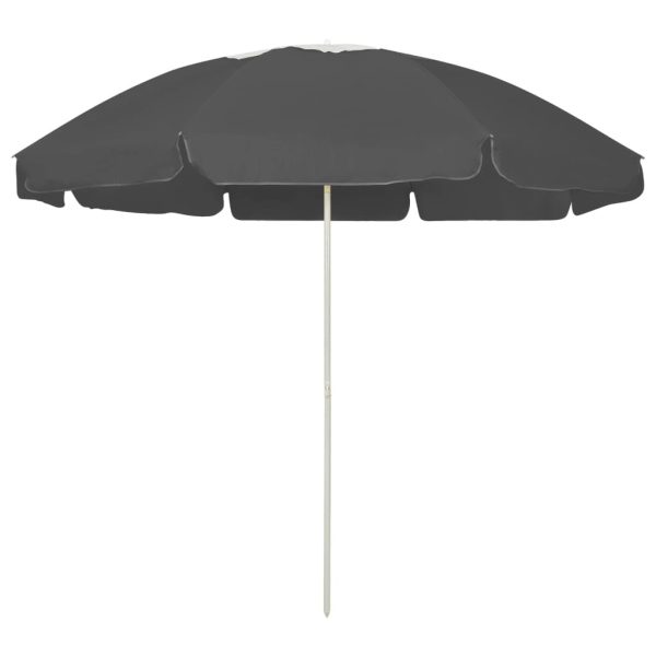 Beach Umbrella – 240 cm, Anthracite and White