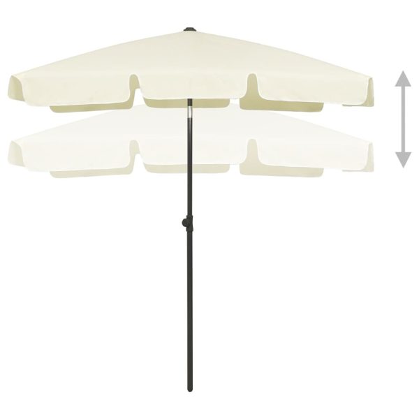 Beach Umbrella – 180×120 cm, Sand Yellow
