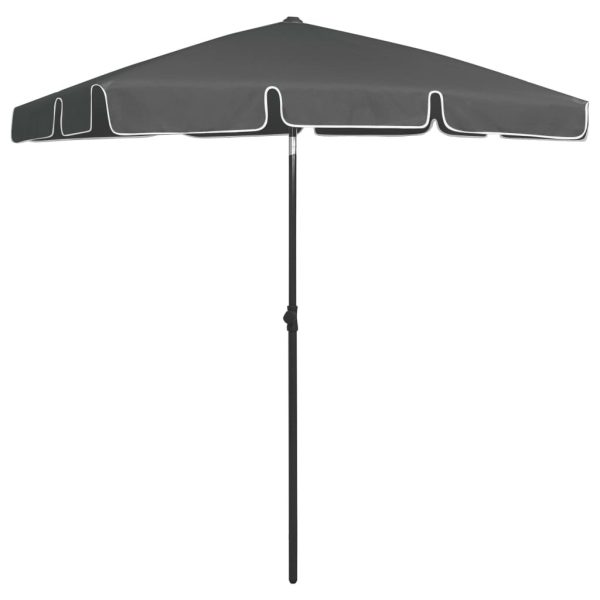 Beach Umbrella – 180×120 cm, Anthracite