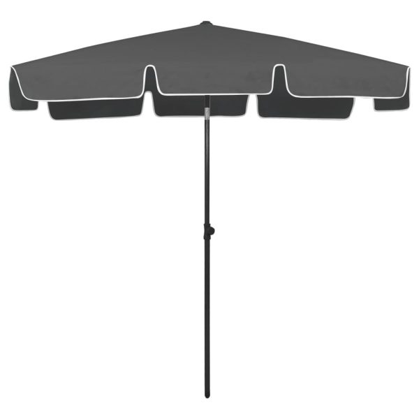 Beach Umbrella – 200×125 cm, Anthracite