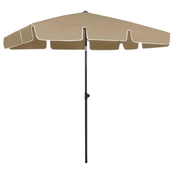 Beach Umbrella – 200×125 cm, Taupe