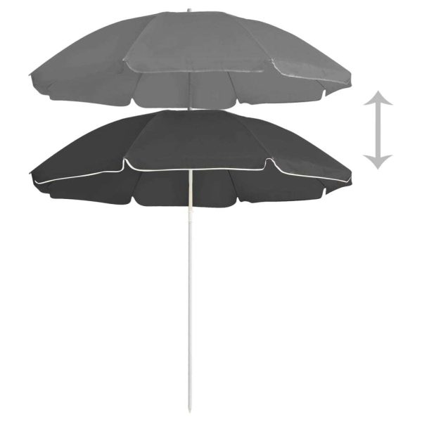 Outdoor Parasol with Steel Pole 180 cm – Anthracite