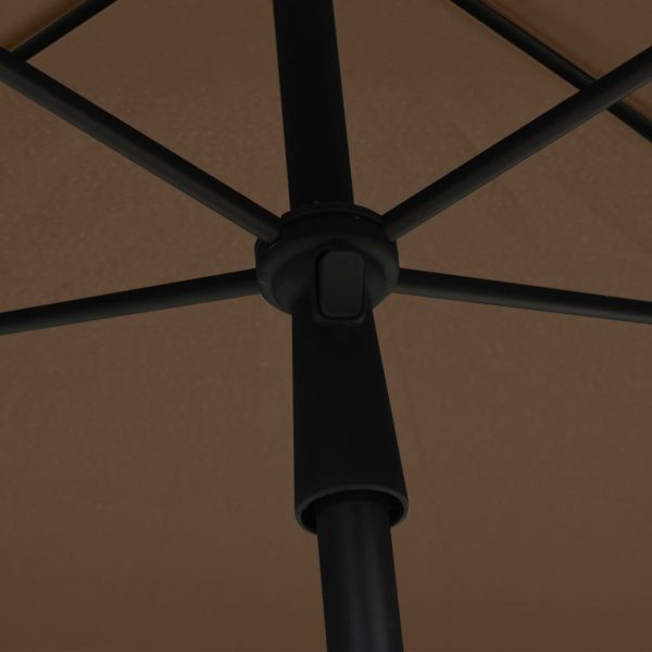 Garden Parasol with Pole 210×140 cm – Taupe