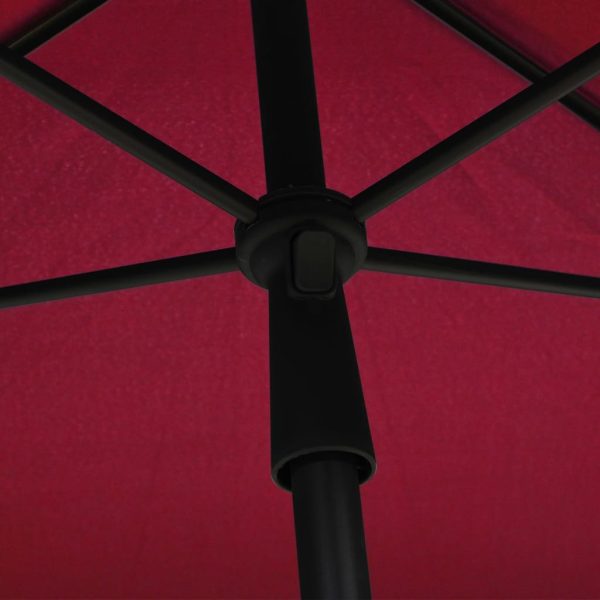 Garden Parasol with Pole 210×140 cm – Bordeaux Red