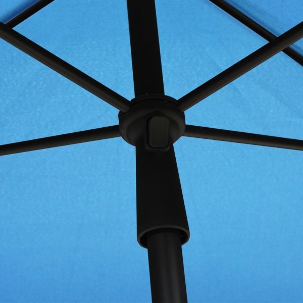 Garden Parasol with Pole 210×140 cm – Azure Blue