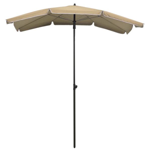 Garden Parasol with Pole 200×130 cm – Taupe