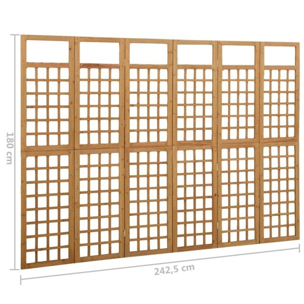 Rossington Room Divider/Trellis Solid Fir Wood – Brown, 242.5×180 cm