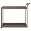 Bar Cart 100x45x83 cm Poly Rattan – Brown