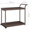 Bar Cart 100x45x83 cm Poly Rattan – Brown