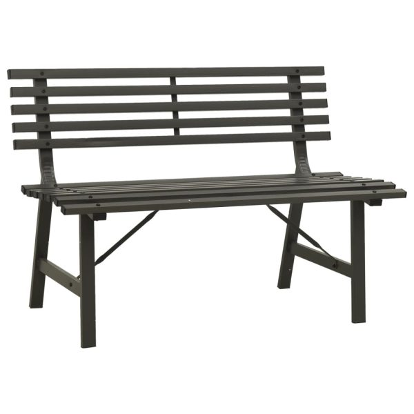 Garden Bench 110 cm Steel – Black