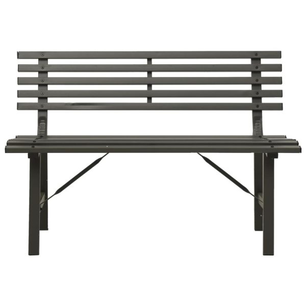 Garden Bench 110 cm Steel – Black