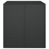 Garden Cushion Box PE Rattan – 100×97.5×104 cm, Black