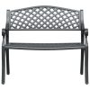 Garden Bench 102 cm Cast Aluminium – Black