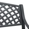 Garden Bench 102 cm Cast Aluminium – Black
