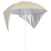 Beach Umbrella with Side Walls 215 cm – Sand
