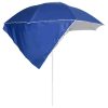 Beach Umbrella with Side Walls 215 cm – Blue