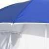 Beach Umbrella with Side Walls 215 cm – Blue