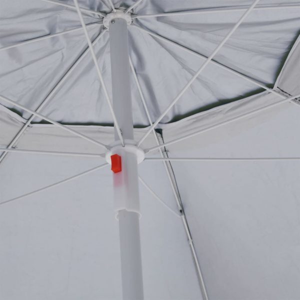 Beach Umbrella with Side Walls 215 cm – Green