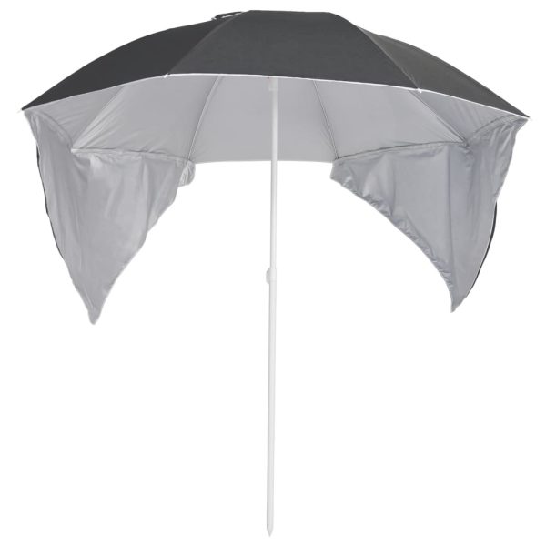 Beach Umbrella with Side Walls 215 cm – Anthracite