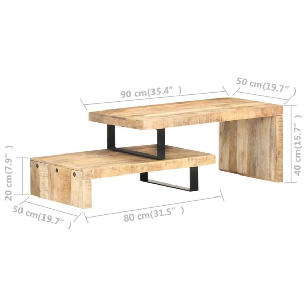 2 Piece Coffee Table Set – Solid Mango Wood