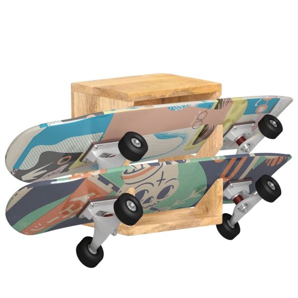Wall Mounted Skateboard Holder 25x20x30 cm Solid Mango Wood