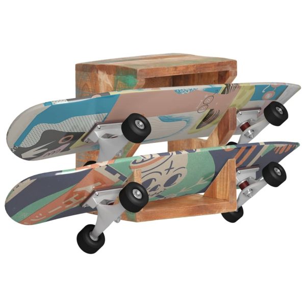 Wall Mounted Skateboard Holder 25x20x30 cm Solid Reclaimed Wood