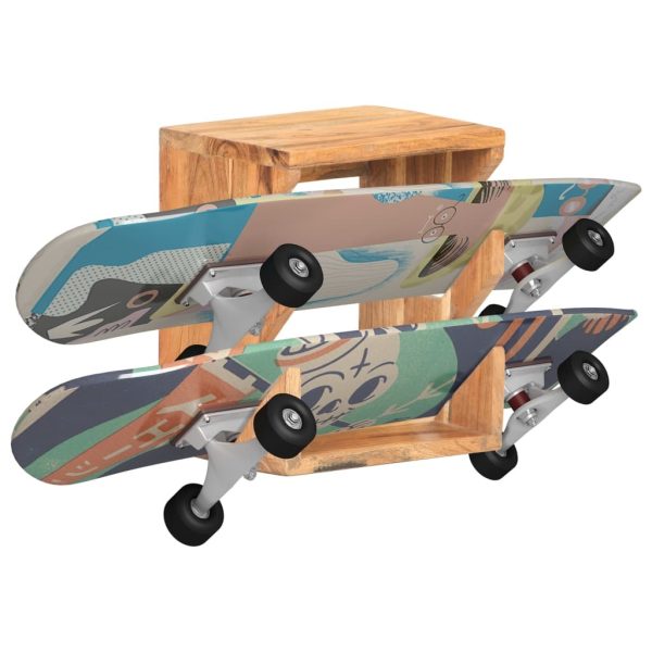 Wall Mounted Skateboard Holder 25x20x30 cm Solid Acacia Wood