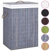 Bamboo Laundry Basket Grey 72 L