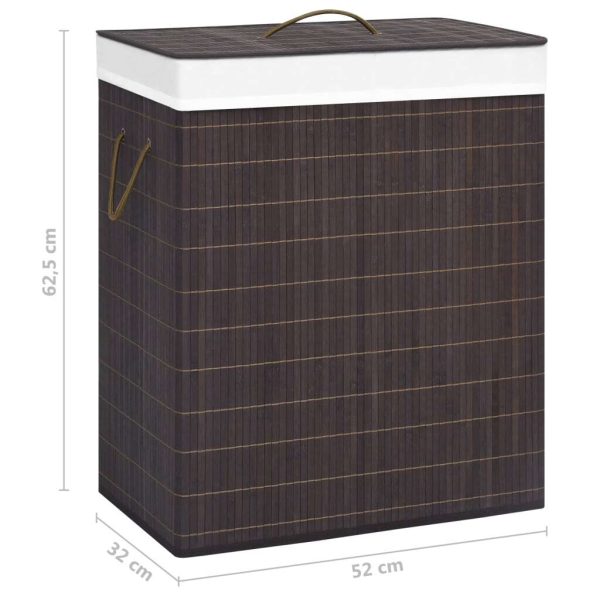 Bamboo Laundry Basket Brown 100 L