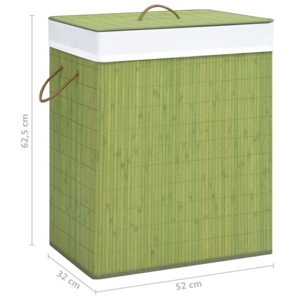 Bamboo Laundry Basket Green 100 L