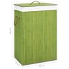 Bamboo Laundry Basket Green