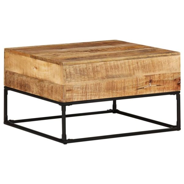Coffee Table 68x68x41 cm – Rough Mango Wood