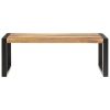 Coffee Table 110x60x40 cm Solid Wood with Sheesham Finish – Black