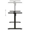 Electric Motorised Standing Desk Frame Height Adjustable – Black
