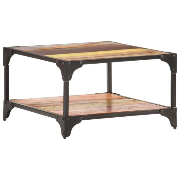 Coffee Table 60x60x35 cm – Solid Reclaimed Wood