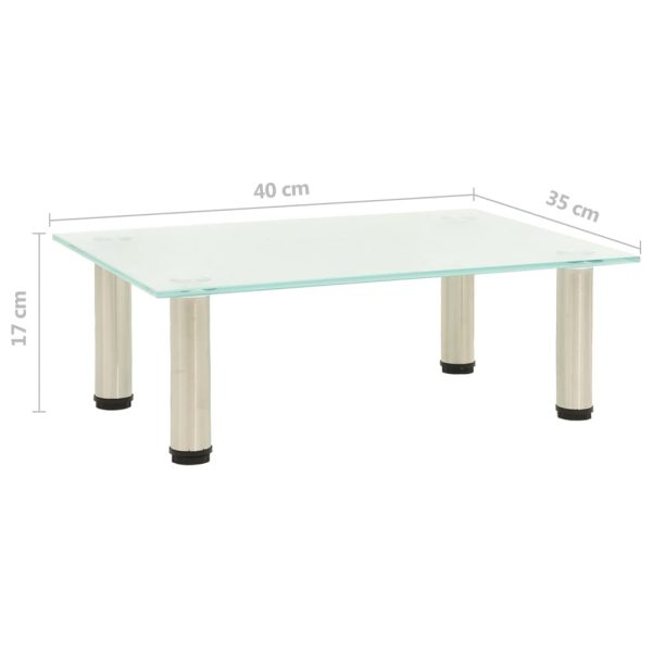 TV Stand Frosted 40x35x17 cm Tempered Glass