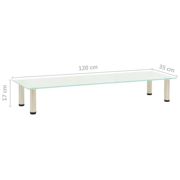 TV Stand Frosted 120x35x17 cm Tempered Glass