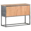 Sideboard Grey 100x30x70 cm Solid Acacia Wood