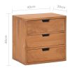 Branson Bedside Cabinet 40x30x40 cm Solid Teak Wood