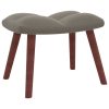 Relaxing Chair with a Stool Velvet – Light Grey