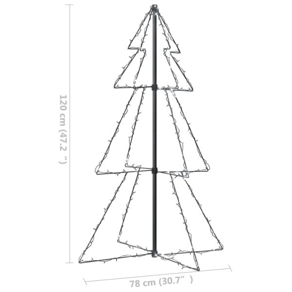 Christmas Cone Tree 160 LEDs Indoor and Outdoor – 120×78 cm, Cold White