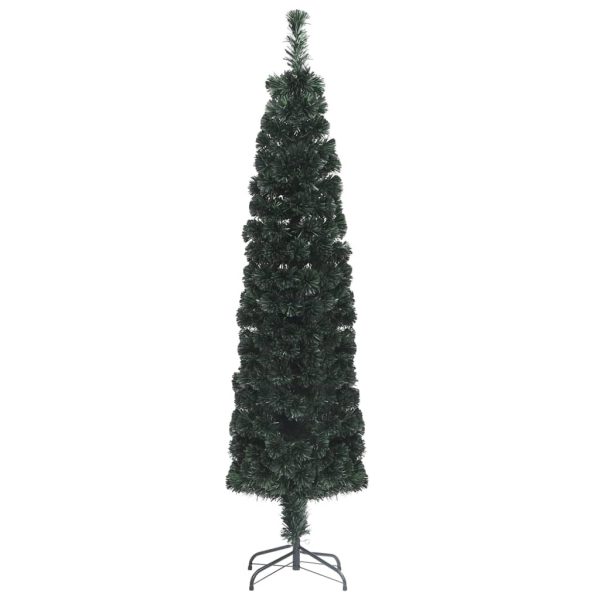 Artificial Slim Christmas Tree with Stand Fibre Optic