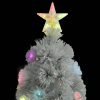 Artificial Christmas Tree with LED Fibre Optic – 120×60 cm, White