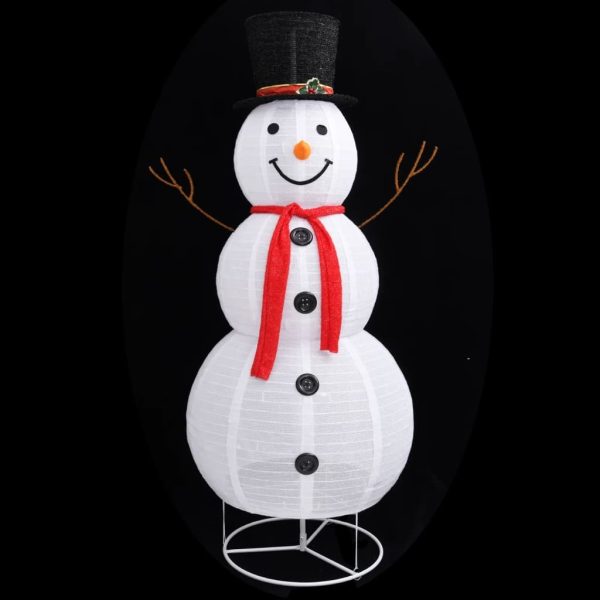 Decorative Christmas Snowman Figure with LED Luxury Fabric – 180 cm