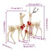 Reindeer Family Christmas Decoration 201 LEDs – Gold
