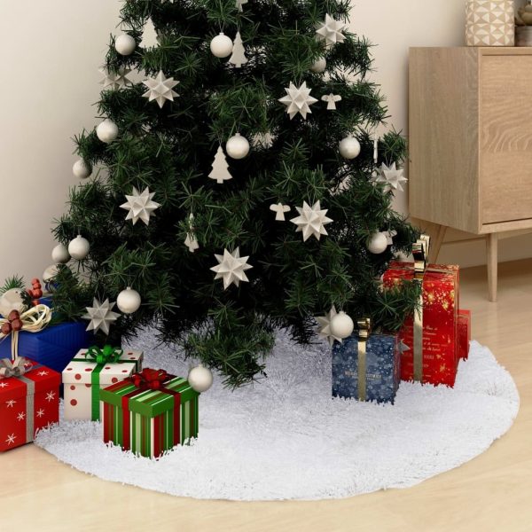 Christmas Tree Skirt White Faux Fur – 150 cm