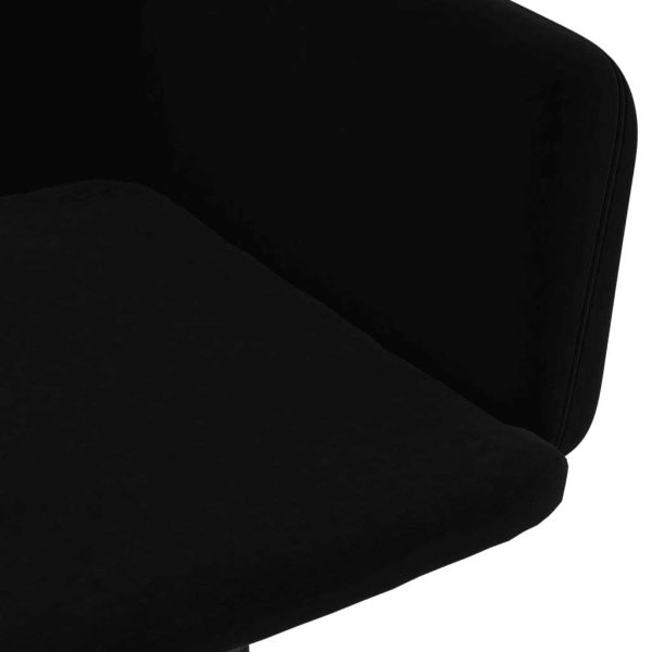 Swivel Dining Chair Black Velvet
